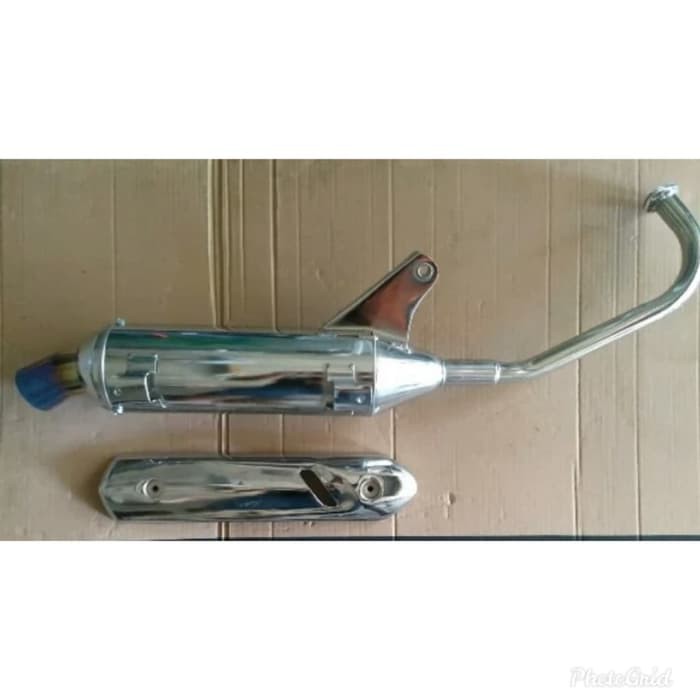 knalpot standar racing chrome mio smile