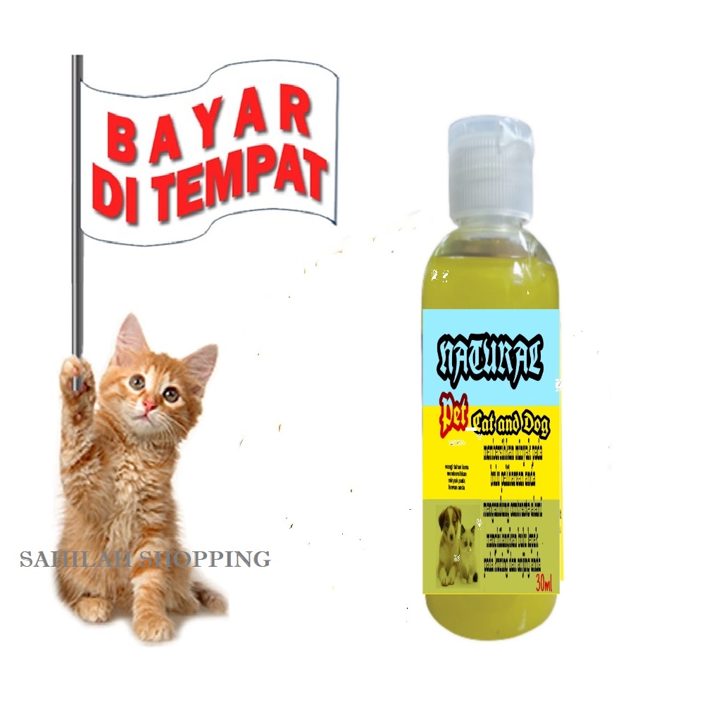 SAMPO KUCING ANJING TERMURAH ANTI KUTU JAMUR DAN BAKTERI NATURAL PET SHAMPO ISI 30 ML