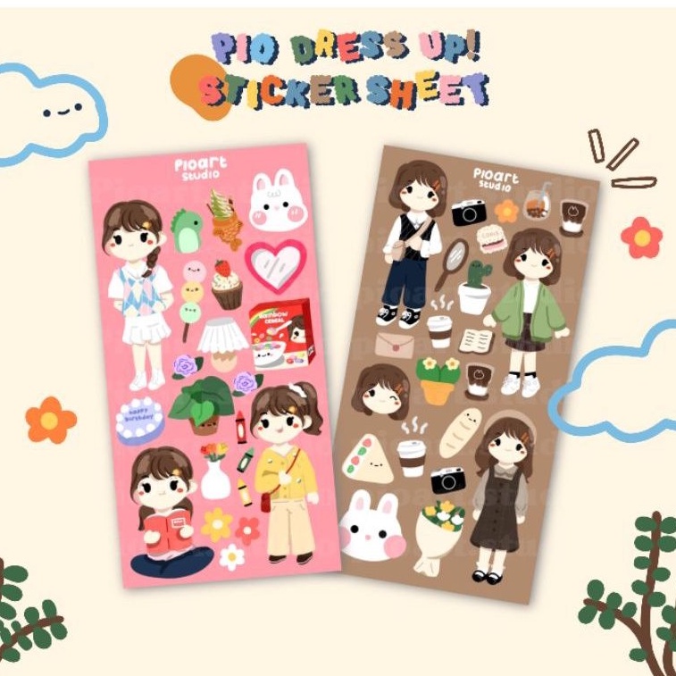 

PIO DRESS UP STICKER SHEET ||pioart.studio