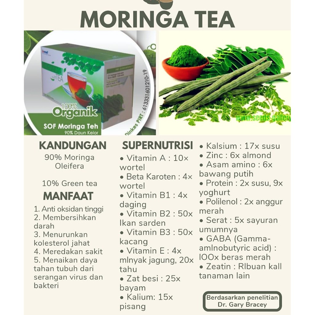 TEH DIET GREEN TEA &amp; MORINGA ORGANIK