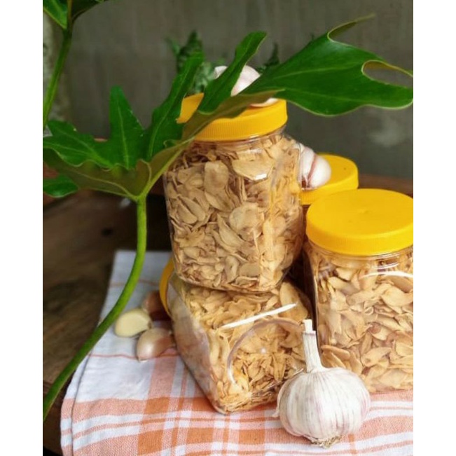 

ORIGINAL Bawang putih Goreng 100 gr/bawang goreng tanpa campuran tepung/ bawang Putih/ bagor PREMIUM