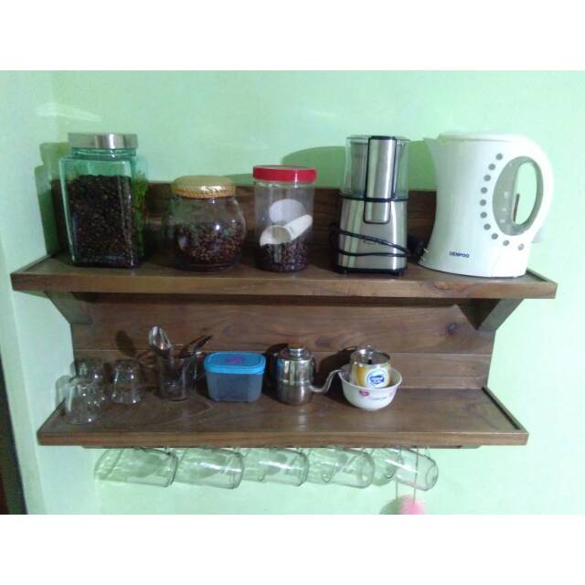 Capstock Gelas Cafe Mindi - Rak Gelas Dapur