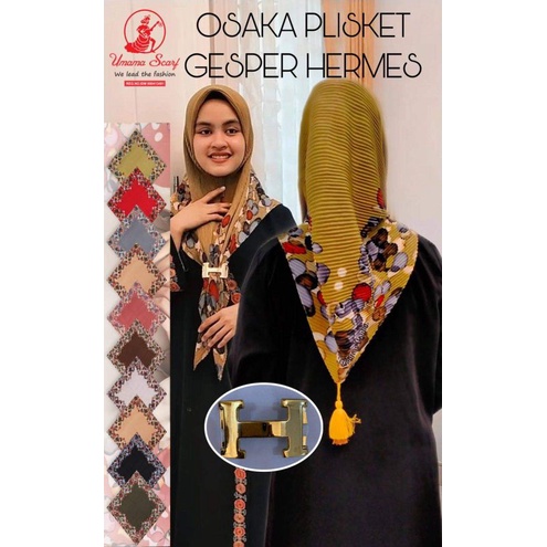 SEGIEMPAT PLISKET MOTIF TASSEL GESPER H