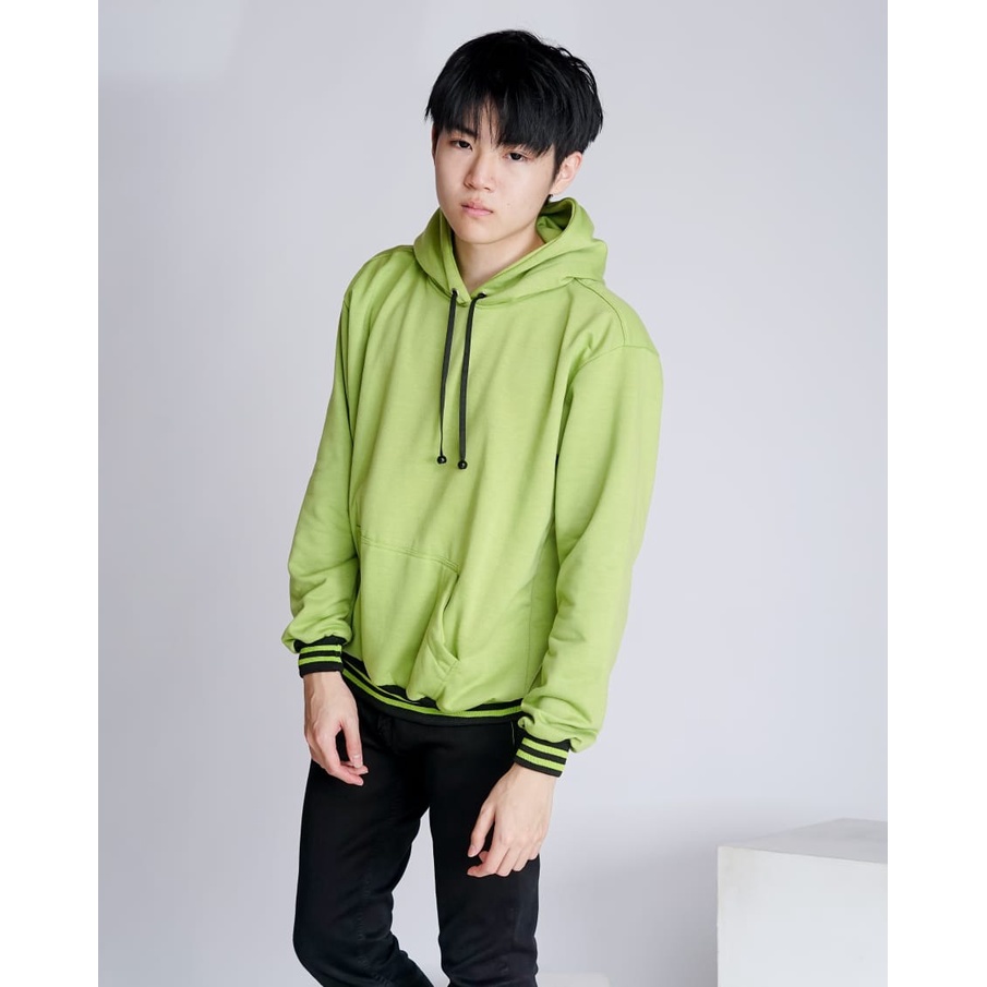 ALIPIO - Sweater Hoodie BASIC HIJAU MELON