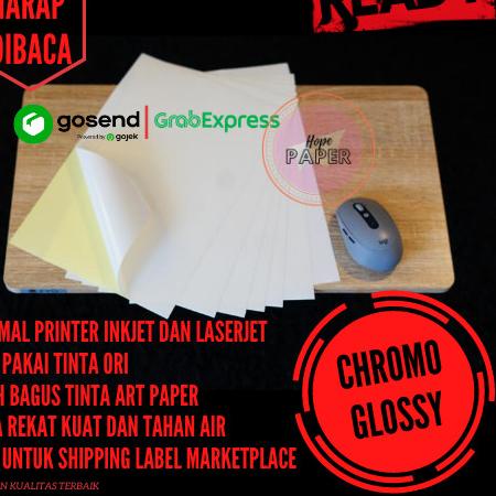 ✸ Kertas Stiker Cromo Glossy A6 isi 400 lembar - Lintec / Kertas Sticker ✻