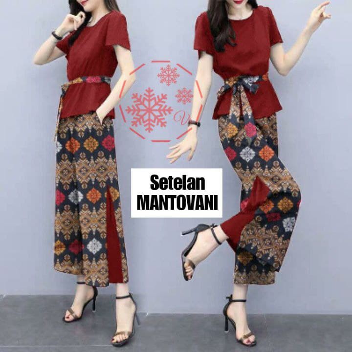 ESME - Stela Mantovani/ COD/ Stelan Kulot Wanita Batik/ Stelan Kulot Wanita Modis/terbaru