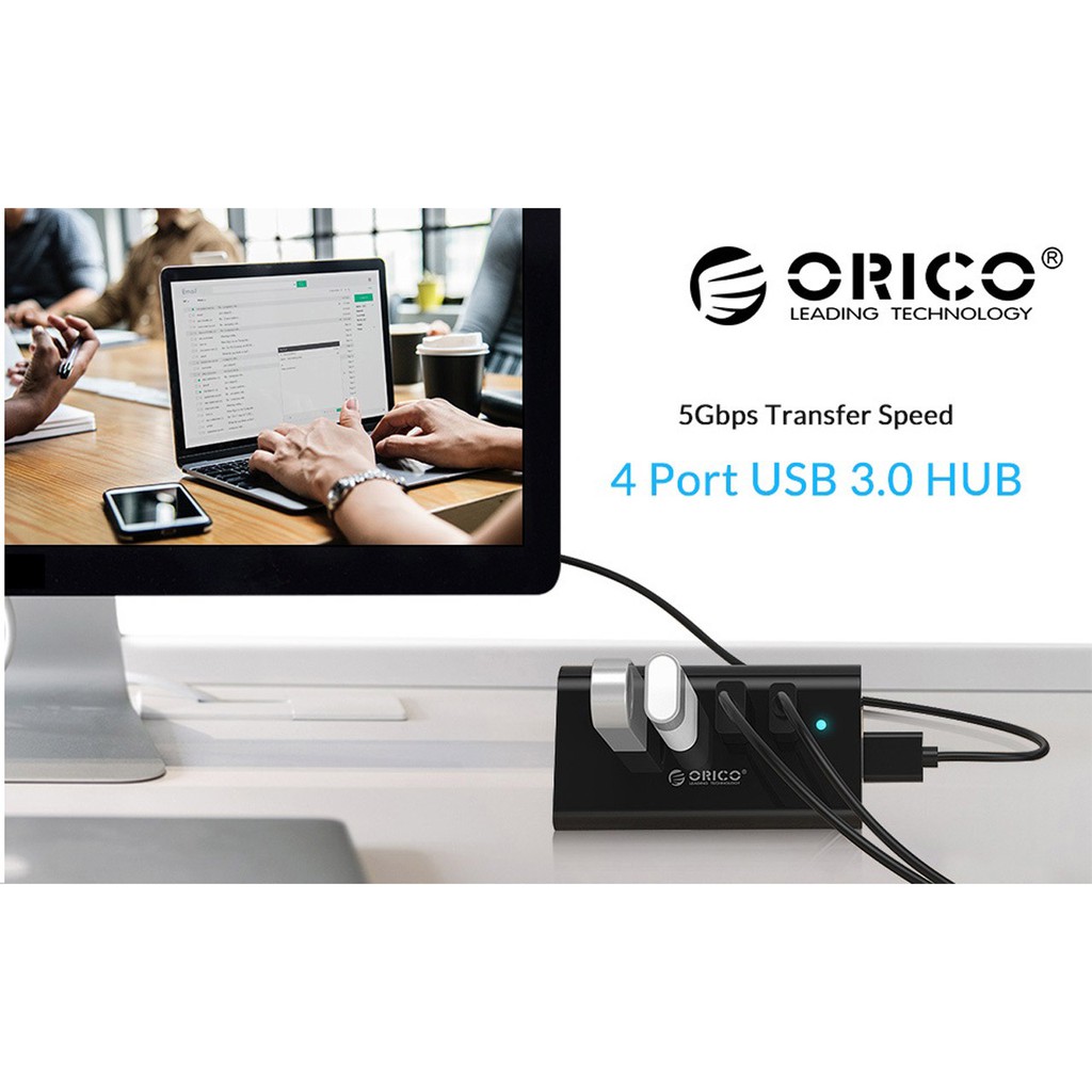 USB HUB ORICO SHC U3-4 Port USB 3.0 HUB with Phone &amp; Tablet DOCKING