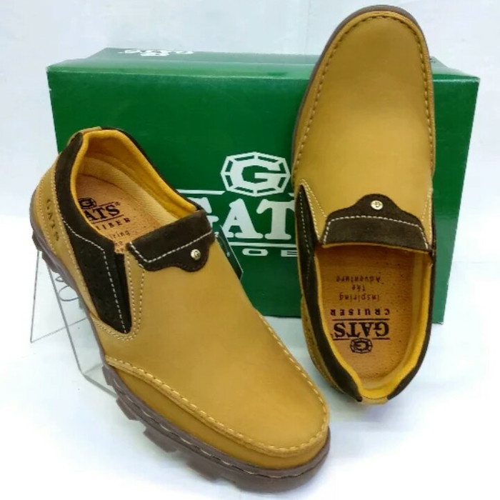 Sepatu Formal Pria Sepatu Kulit Gats TO 2205 - TAN