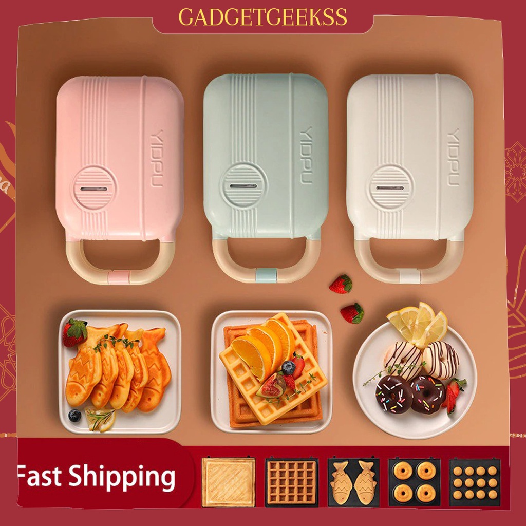 Jual Toaster Sandwich Maker Donut Takoyaki Taiyaki Waffle Maker Shopee Indonesia