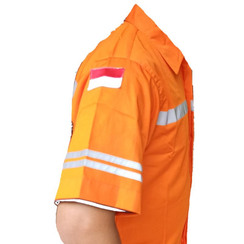 Baju safety Werpack atasan wearpack seragam safety baju kantor karyawan kemeja teknisi Pertamina