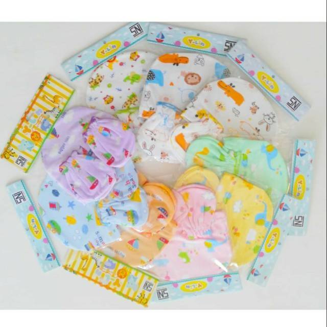 3in1 Set topi sarung tangan kaki bayi YLIN SNI halus