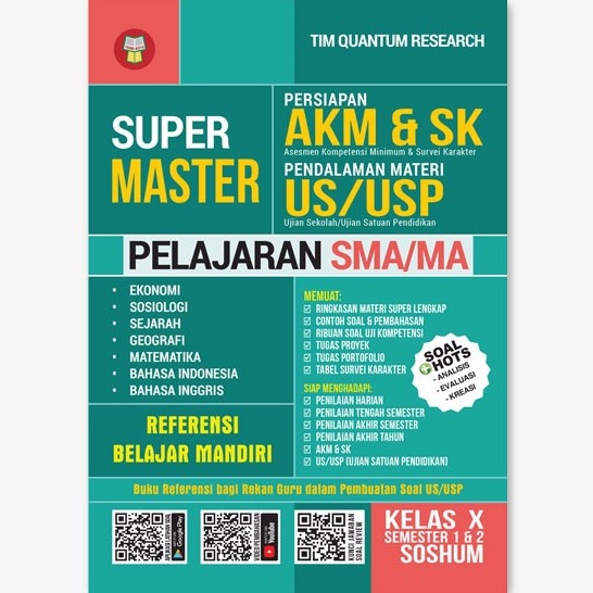 Buku Super Master Persiapan AKM & SK Dan Pendalaman SMA MA Kelas X Soshum