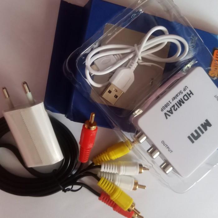 Converter Hdmi 2Av To Av + Kabel Rca/Av + Adaptor Usb