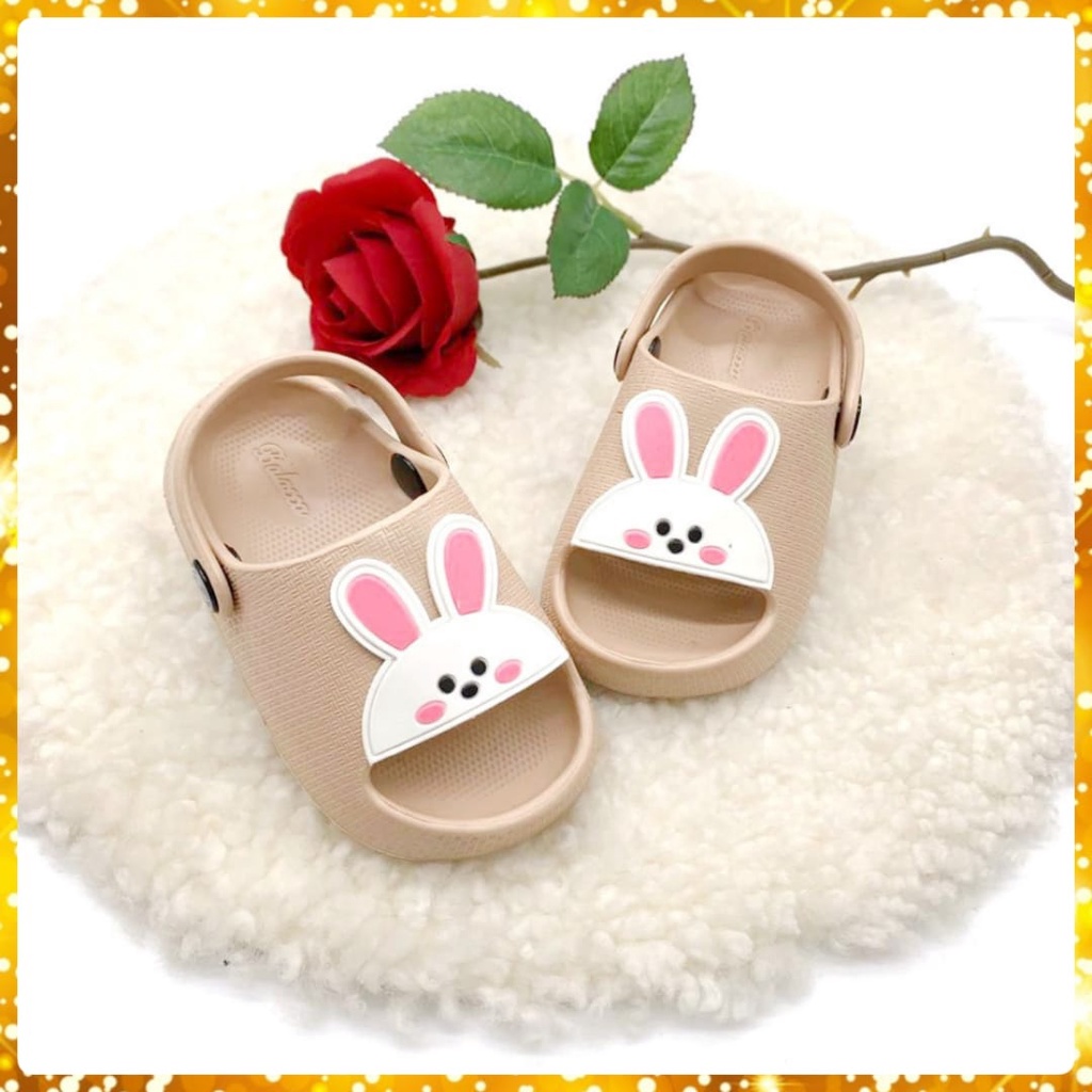 Sandal Anak Perempuan Sandal Selop Bahan Karet Motif Kelinci Terbaru UK.19-24