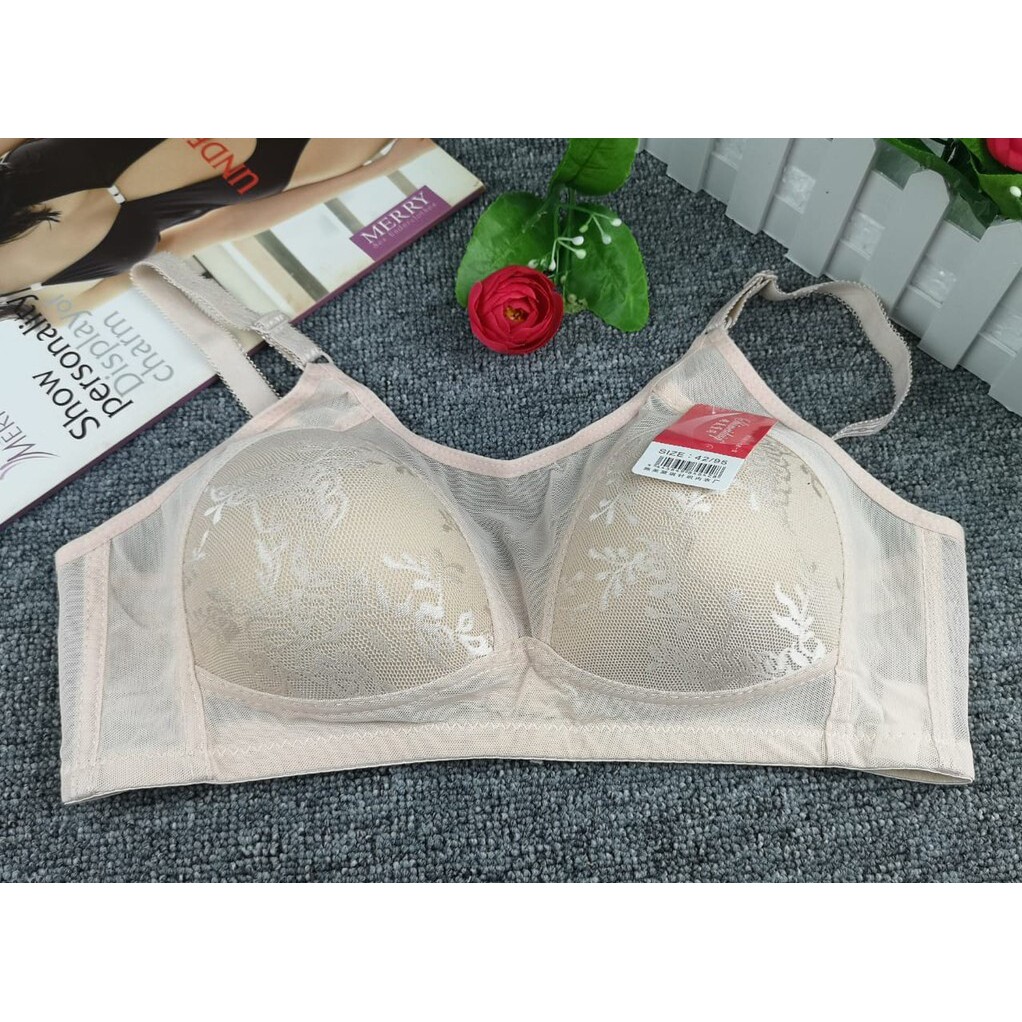 Bra / BH Wanita - Import seri 852 kombinasi Brokat Busa Tipis Tanpa Kawat