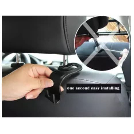 LJ Car Headrest Hook Hanger Holder Gantungan Barang Mobil Multifungsi