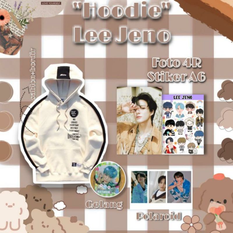 [Ready Stok]Hoodie Lee jeno white/Hoodiekpop/Hamperskpop