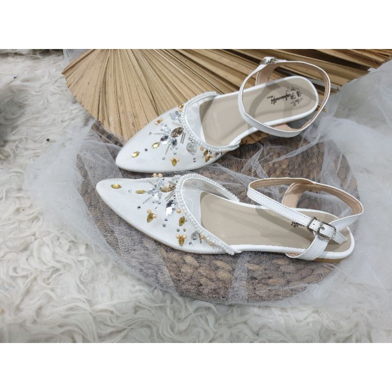 flatshoes wanita cantik sendal kirana diamont wanita