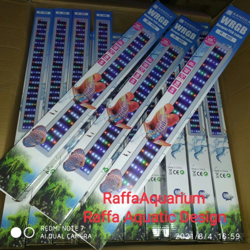 Led Kandila R 600 R-600 16W Lampu Aquarium Aquascape 60cm 70Cm RGBW