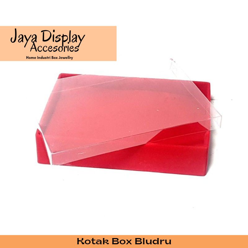 Box bludru Tutup mika Kotak Box Bros kalung tasbih