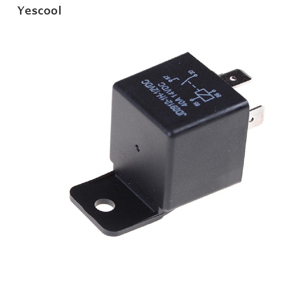 Yescool 2 Set Relay DC 12V 40A 4 Pin 4 Kabel Dan Socket 40amp Untuk Mobil