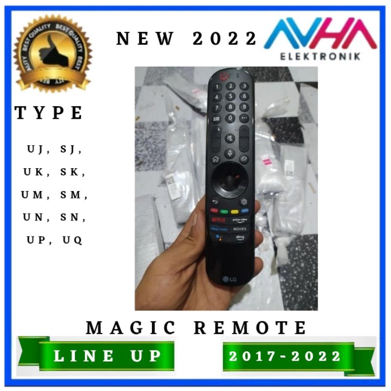 Magic remote LG smart tv New model line up 2017-2022 type UJ, UK, UM, UN, UP, UQ ANMR22