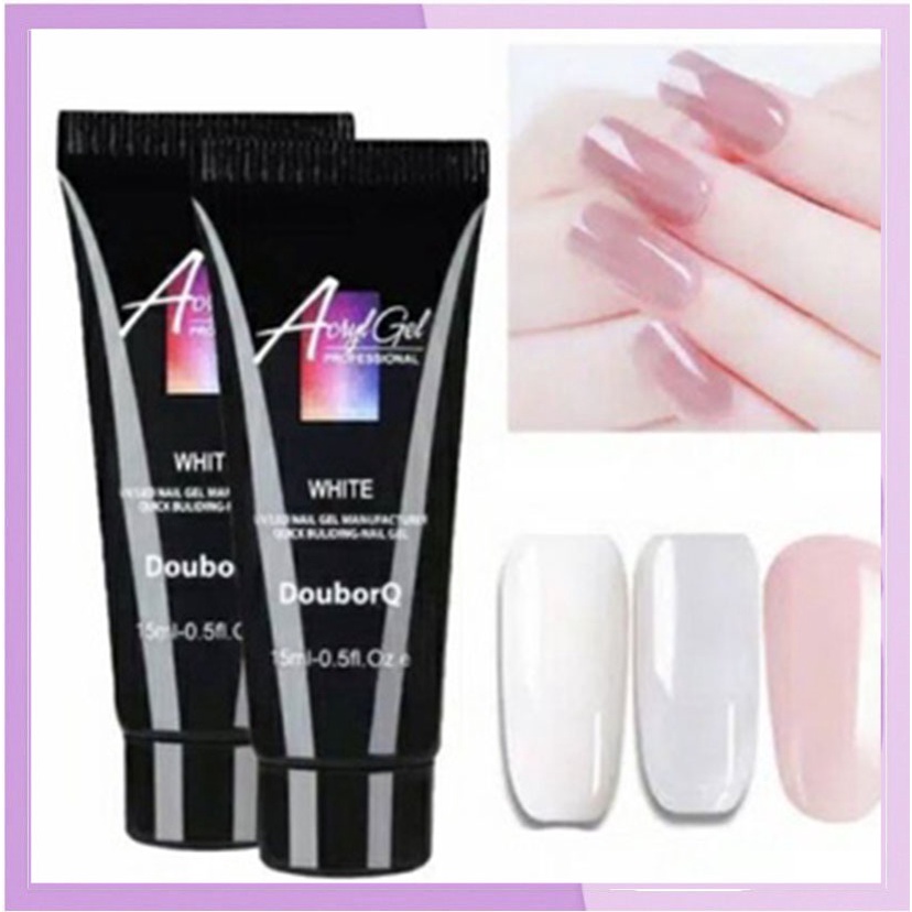 ACRYL POLYGEL Poly Gel Nail Acrylic Cat Kuku Extension Kuku Tidak Lengket 15ml KU016