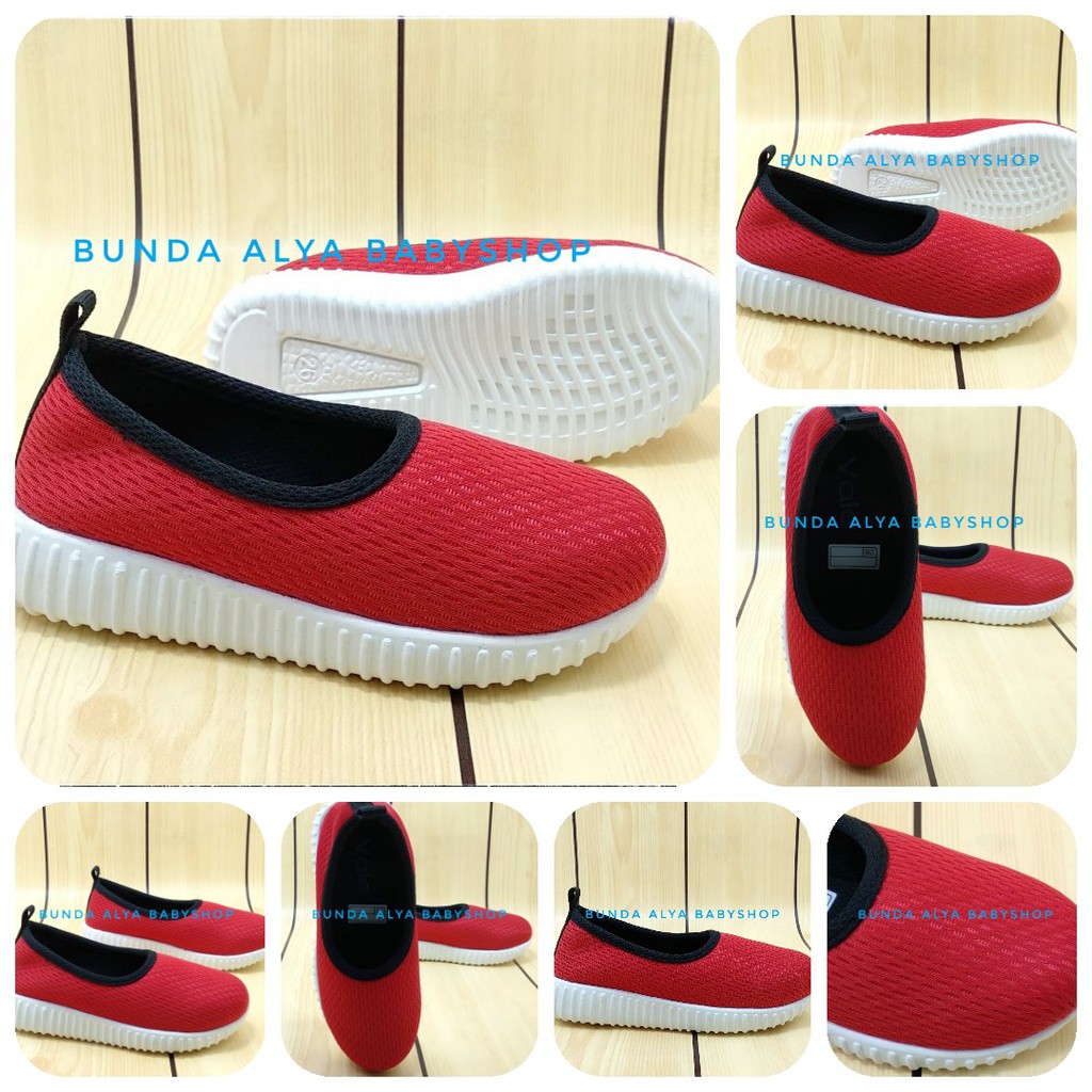 Sepatu Anak Perempuan 1 - 8 Tahun MERAH Lentur Sepatu Anak Cewek Cowok Sporty Size 22 - 35 Elastis