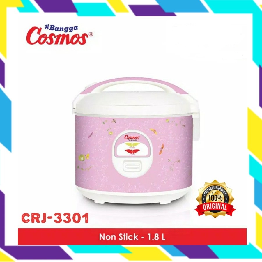 COSMOS MAGIC COM CRJ 3301 / RICE COOKER CRJ3301 NON STICK 1.8L PENANAK NASI