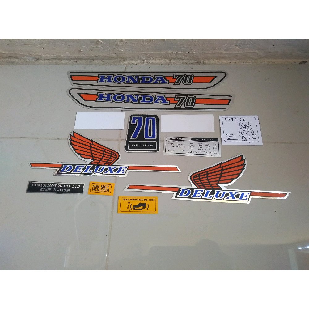 Striping Honda C70 Mk2 Tahun Muda 74 75 76 77 Polet Sticker Honda