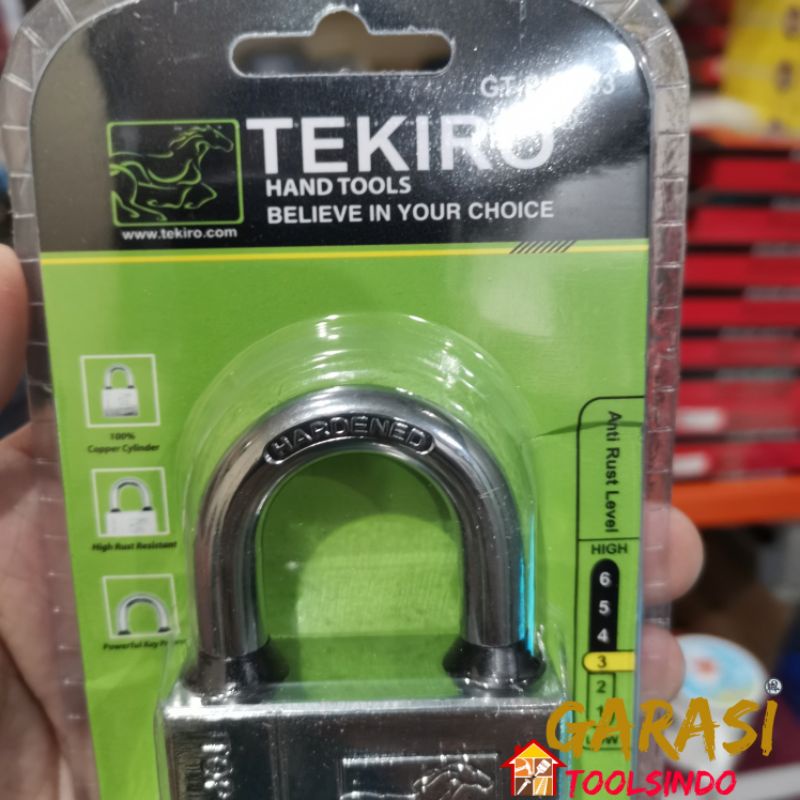 TEKIRO kunci gembok 50 mm pendek padlock short gembok leher pendek