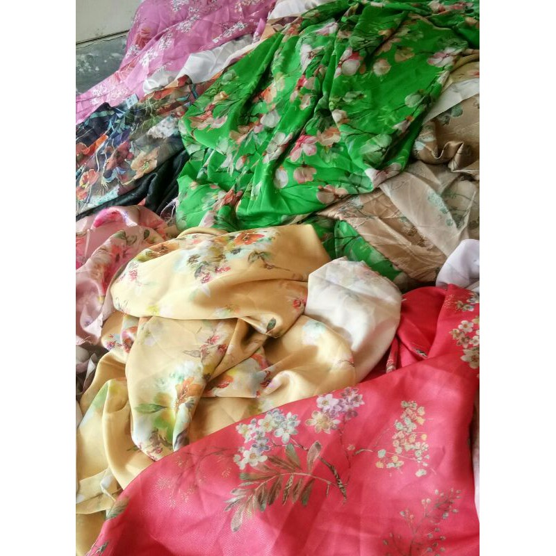 Kain Satin Digital Print Kiloan / Toko Rizwan