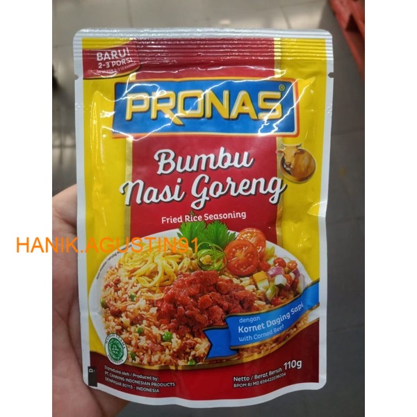 

Pronas Bumbu Nasi Goreng dengan Kornet Daging Sapi 110gr SS91