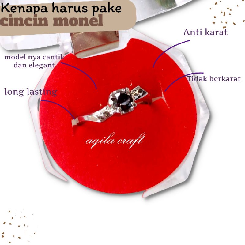 CINCIN MONEL MATA NO 5 ANTI KARAT TIDAK BERUBAH WARNA KEKINIAN