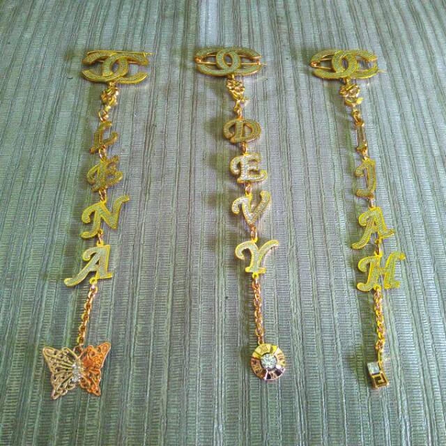 Bros Hijab || Bros Dagu Hijab || Bros Nama Lapis Emas TERLARIS