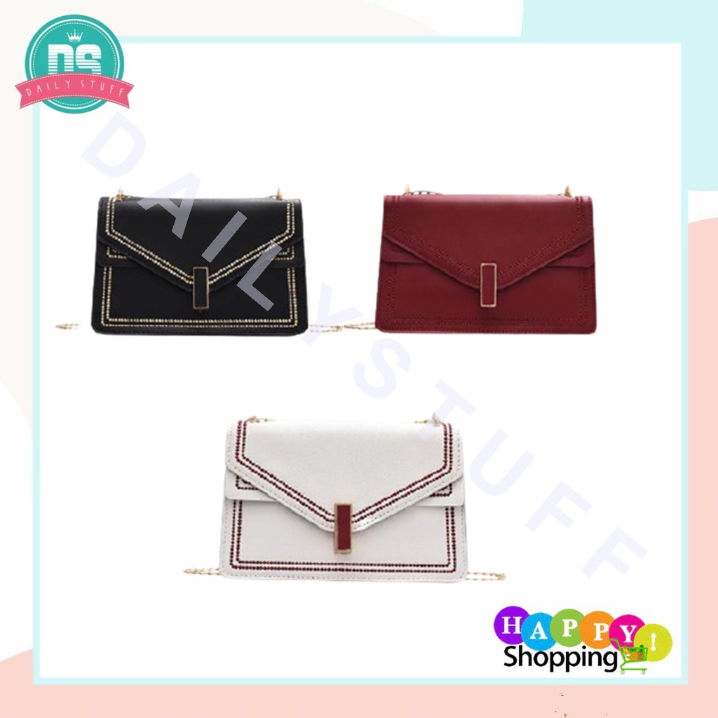 DS 307-93 Tas Fashion Wanita Tas Selempang Tali rantai Kualitas Import Tas Wanita Murah