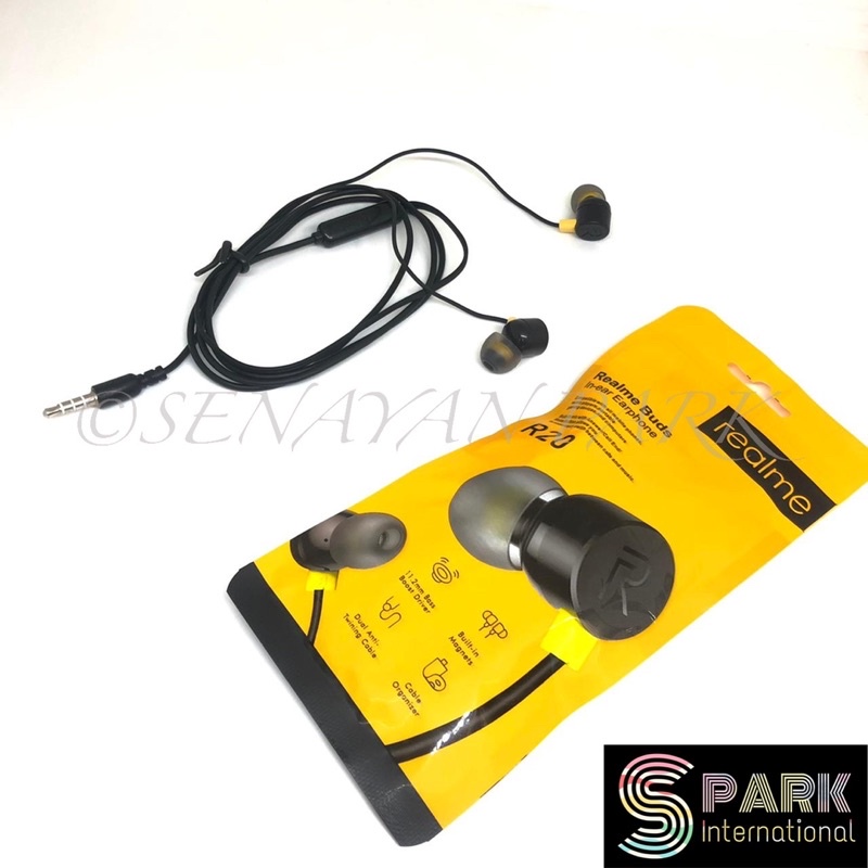 HANDSFREE REALME R20 + MIC STEREO EARPHONE R20 EXTRABASS