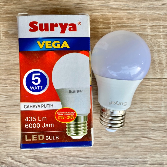 Lampu LED Surya Vega 5 Watt LED Bulb Bohlam LED 5 watt