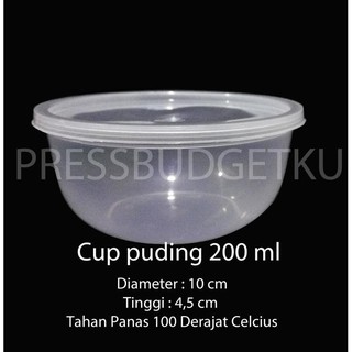 New Cup Puding Wadah Puding Gelas  Puding 200  Ml  