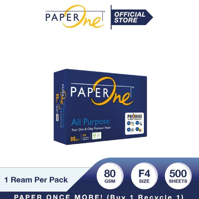 

PaperOne Kertas HVS Fotocopy 80g F4 - Ream Star Seller Termurah