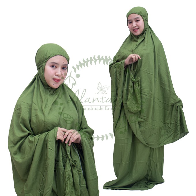 Alantasik-mukena bali Telekung katun rayon polos  jumbo  premium/murah wanita/mukena dewasa R.1