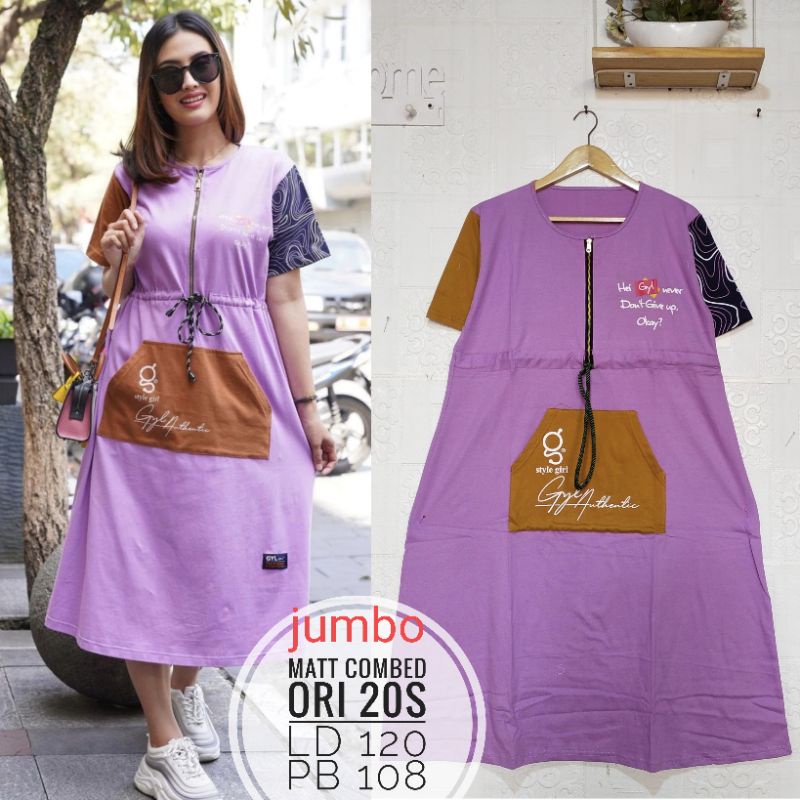 JUMBO dress kaos combad terbaru model gyl