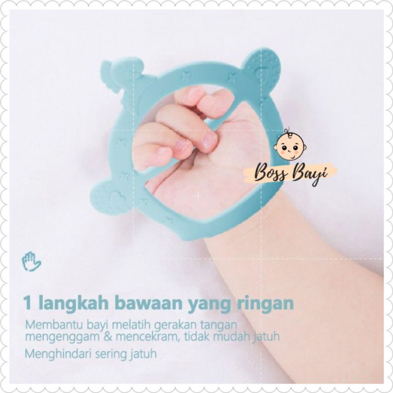 Teether Gelang Silikon BPA Free / Gelang Gigitan Bayi