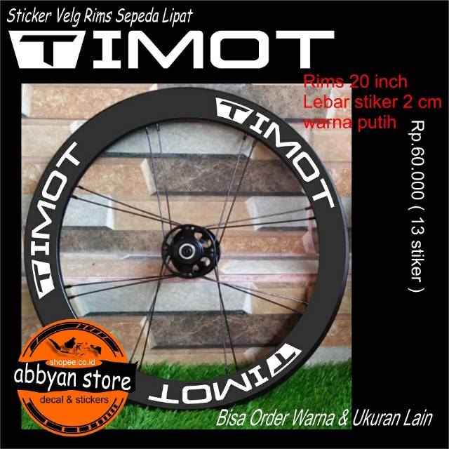 sepeda lipat decal rims stiker velg custom brompton polygon deca dll