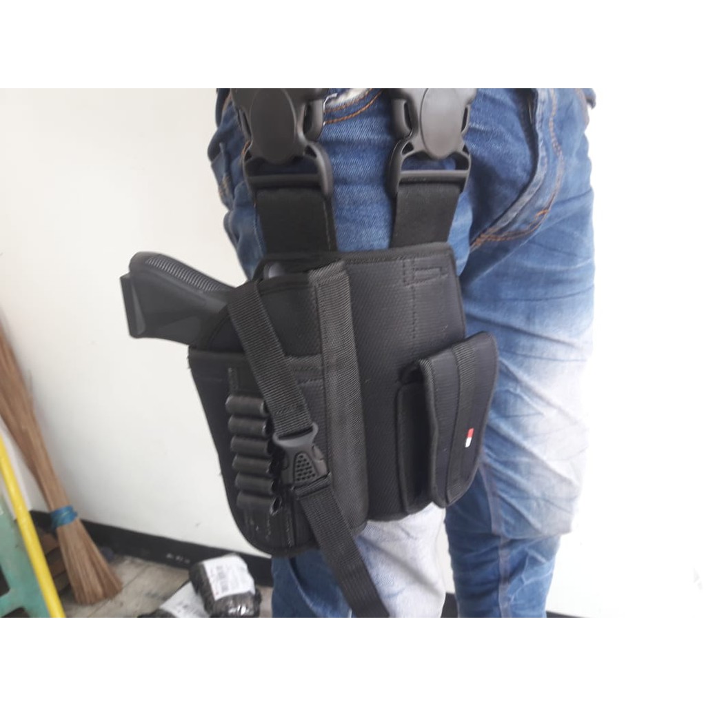 RPM PROMO HOLSTER PAHA Holster Paha dengan Mag Magasen Magazen Model Tumpuk-KODE04