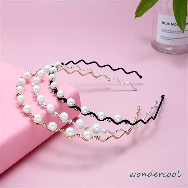 Mutiara Jepit Rambut  Bando Berlian  Gaya Korea Wanita Headband Aksesoris Rambut-Won