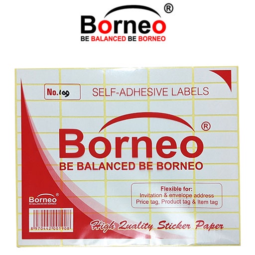 

LABEL HARGA BORNEO 109 / STIKER / LABEL NAMA