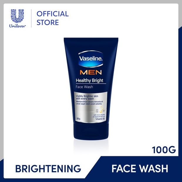 Vaseline Men Healthy Bright Facial Wash 100G Twin Pack Sabun Cuci Muka