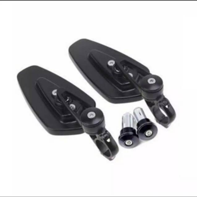 Spion Jalu Lipat Oval Bar End Universal - BLACK