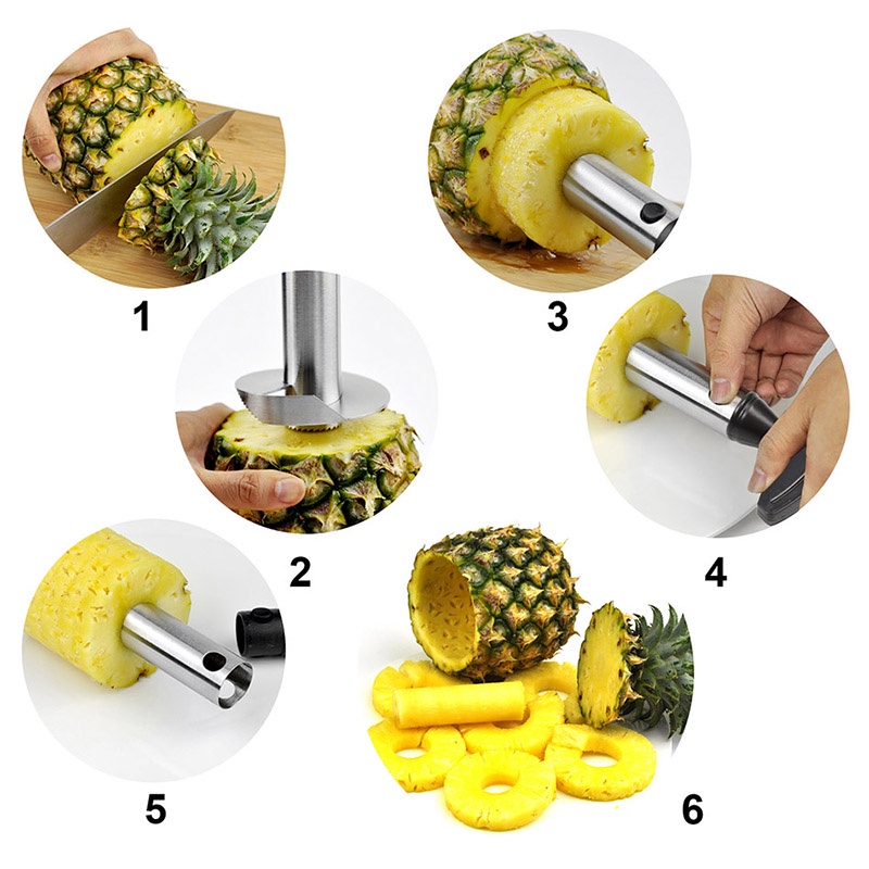 Alat Pengiris Pengupas Buah Nanas Model Spiral Bahan Stainless Steel 201 Untuk Dapur